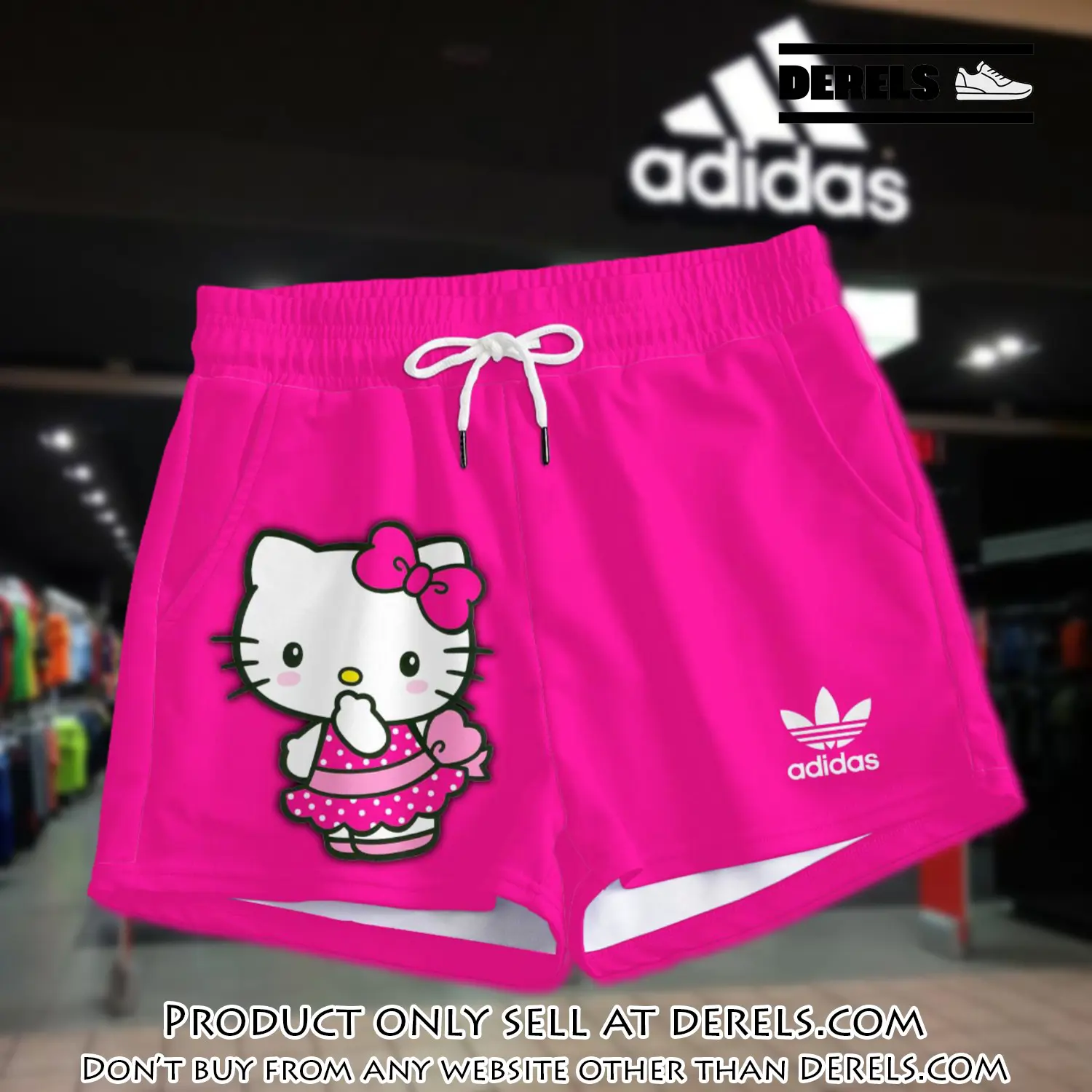 Premium hello kitty in adidas women shorts lady beach shorts wms1080 dr3458341